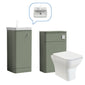Core-Series Floor Standing Vanity & WC Set 900mm - Satin Green - welovecouk