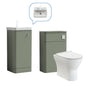 Core-Series Floor Standing Vanity & WC Set 900mm - Satin Green - welovecouk