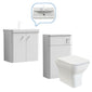 Core-Series Wall Hung Vanity & WC Set 1100mm - Gloss White - welovecouk