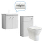 Core-Series Wall Hung Vanity & WC Set 1100mm - Gloss White - welovecouk