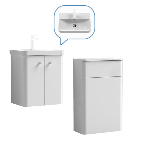  Core-Series Wall Hung Vanity & WC Set 1000mm - Gloss White - welovecouk