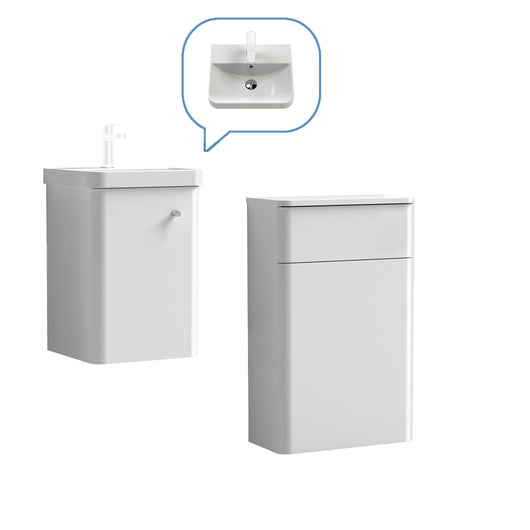  Core-Series Wall Hung Vanity & WC Set 900mm - Gloss White - welovecouk