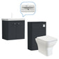 Core-Series Wall Hung Vanity & WC Set 1100mm - Soft Black - welovecouk