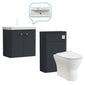 Core-Series Wall Hung Vanity & WC Set 1100mm - Soft Black - welovecouk