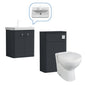 Core-Series Wall Hung Vanity & WC Set 1000mm - Soft Black - welovecouk