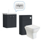 Core-Series Wall Hung Vanity & WC Set 1000mm - Soft Black - welovecouk
