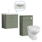 Core-Series Wall Hung Vanity & WC Set 1100mm - Satin Green - welovecouk