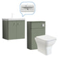 Core-Series Wall Hung Vanity & WC Set 1100mm - Satin Green - welovecouk