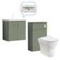 Core-Series Wall Hung Vanity & WC Set 1100mm - Satin Green - welovecouk