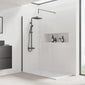 Keighley 2000 Height Walk-in Wetroom Enclosure Pack with 1400 x 800 Shower Tray - Black
