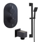 Niagara Oval Concealed Twin Valve with Squared Slide Rail Kit - Black - welovecouk