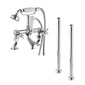 Aquadart Bayswater Freestanding Cranked Bath Shower Mixer with Standpipes - Chrome - welovecouk