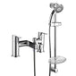 Camden Bath Shower Mixer with Slider Rail Kit - Chrome - welovecouk
