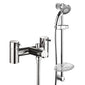 Harrow Bath Shower Mixer with Slider Rail Kit - Chrome - welovecouk