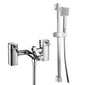 Holborn Bath Shower Mixer with Slider Rail Kit - Chrome - welovecouk