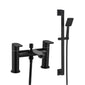Albury Bath Shower Mixer with Slider Rail Kit - Black - welovecouk