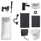 Urban Combination PORTO Bath Suites with 600mm Satin Black Vanity Unit - welovecouk