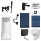 Urban Combination PORTO Bath Suites with 600mm Satin Blue Vanity Unit - welovecouk