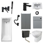 Urban Combination PORTO Bath Suites with 600mm Satin Grey Vanity Unit - welovecouk