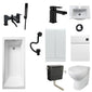 Urban Combination PORTO Bath Suites with 600mm Satin White Vanity Unit - welovecouk
