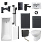 Urban Combination PORTO Shower Suites with 600mm Satin Black Vanity Unit - welovecouk