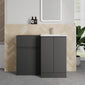 COSMO Square 2-Door 1000mm Combination Unit - Soft Black - welovecouk