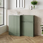 COSMO Square 2-Door 1000mm Combination Unit - Satin Green - welovecouk