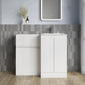 COSMO Square 2-Door 1100mm Combination Unit - Satin White - welovecouk