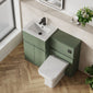 COSMO Square 2-Door 1-Drawer 1100mm Combination Unit - Satin Green - welovecouk