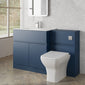 COSMO Square 2-Door 1-Drawer 1300mm Combination Unit - Satin Blue - welovecouk