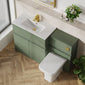 COSMO Square 2-Door 1-Drawer 1300mm Combination Unit - Satin Green - welovecouk