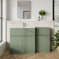 COSMO Square 2-Door 1-Drawer 1300mm Combination Unit - Satin Green - welovecouk