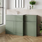 COSMO Square 2-Door 1-Drawer 1300mm Combination Unit - Satin Green - welovecouk