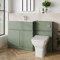 COSMO Square 2-Door 1-Drawer 1300mm Combination Unit - Satin Green - welovecouk
