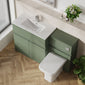 COSMO Square 2-Door 1-Drawer 1300mm Combination Unit - Satin Green - welovecouk