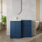COSMO Curve 2-Door 1100mm Combination Unit - Satin Blue - welovecouk
