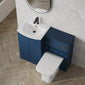 COSMO Curve 2-Door 1100mm Combination Unit - Satin Blue - welovecouk