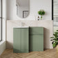 COSMO Curve 2-Door 1100mm Combination Unit - Satin Green - welovecouk