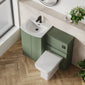 COSMO Curve 2-Door 1100mm Combination Unit - Satin Green - welovecouk