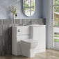 COSMO Curve 2-Door 1100mm Combination Unit - Satin White - welovecouk