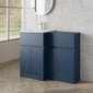 COSMO Curve 2-Door 1-Drawer 1100mm Combination Unit - Satin Blue - welovecouk