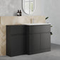 COSMO Curve 2-Door 1-Drawer 1300mm Combination Unit - Soft Black - welovecouk