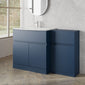 COSMO Curve 2-Door 1-Drawer 1300mm Combination Unit - Satin Blue - welovecouk