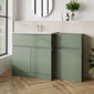 COSMO Curve 2-Door 1-Drawer 1300mm Combination Unit - Satin Green - welovecouk