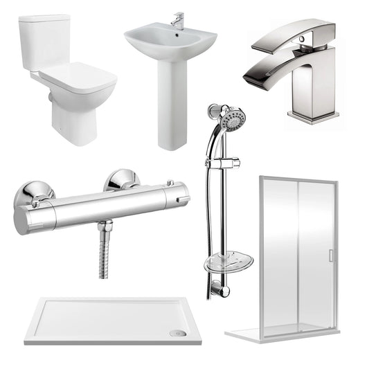  Averi Basin-Pedestal Shower Enclosure Ensuite - 1100 x 900mm - welovecouk