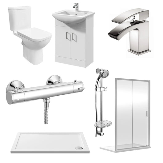  Averi Vanity Unit Shower Enclosure Ensuite - 1100 x 900mm - welovecouk