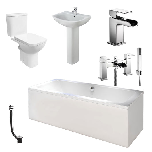  Arley Aura Double Ended Bathroom Suite 1700 x 750mm - welovecouk