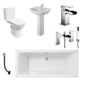 Cubic Double Ended Premier Bathroom Suite 1700 x 750mm - welovecouk