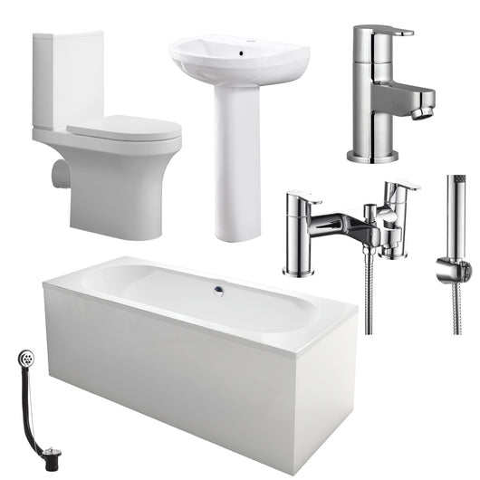  Cascade Double Ended Bathroom Suite 1700 x 700mm - welovecouk