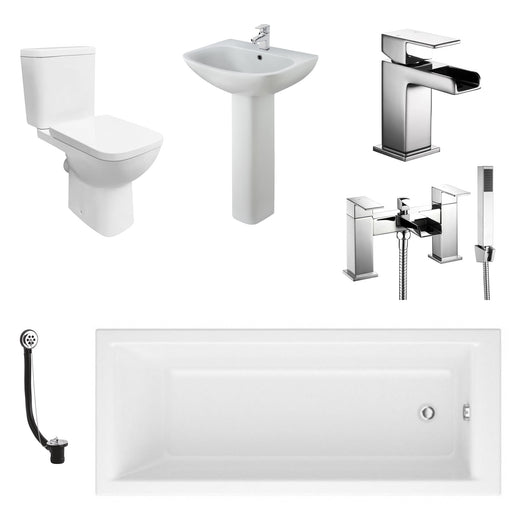  Cubic Solo Bathroom Suite 1500 x 700mm - welovecouk